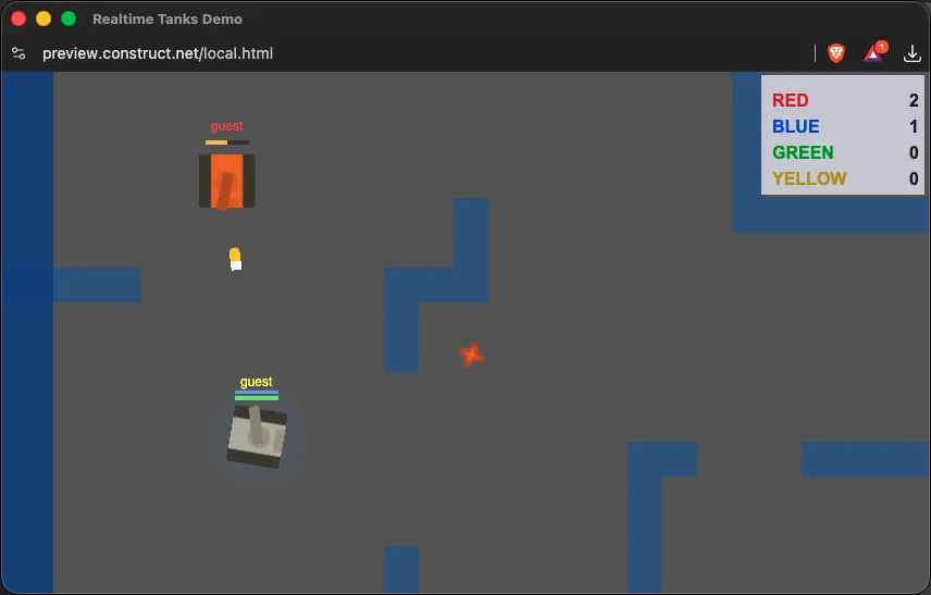 Tanks demo in Construct 3